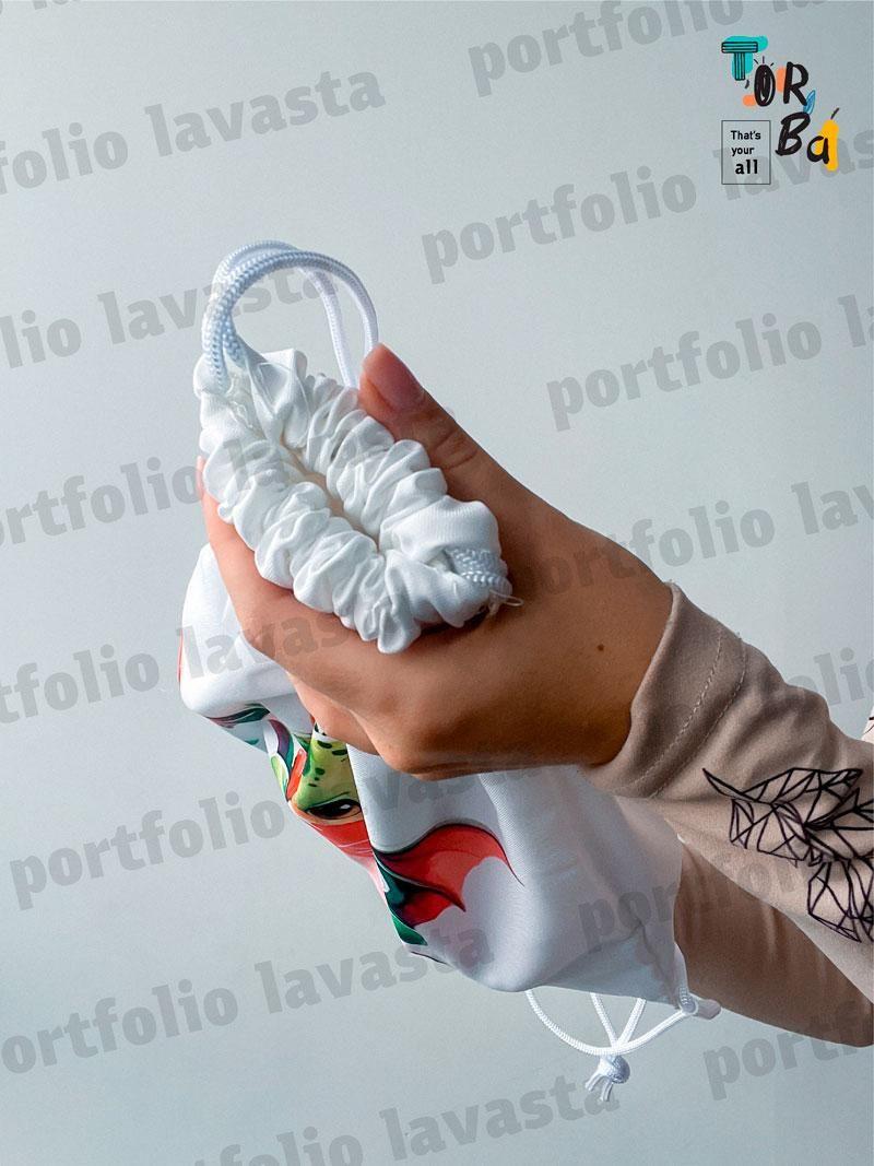 Рюкзачок для сменки с габардина под сублимацию без печати Размер: 35см х 40см