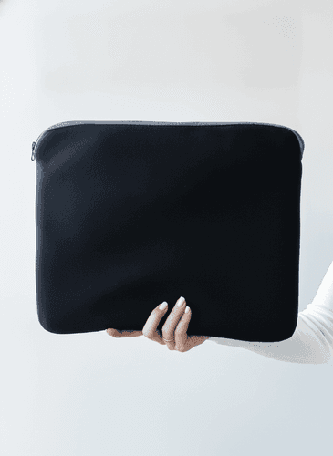 Black Soft Neoprene Cosmetic Pouch