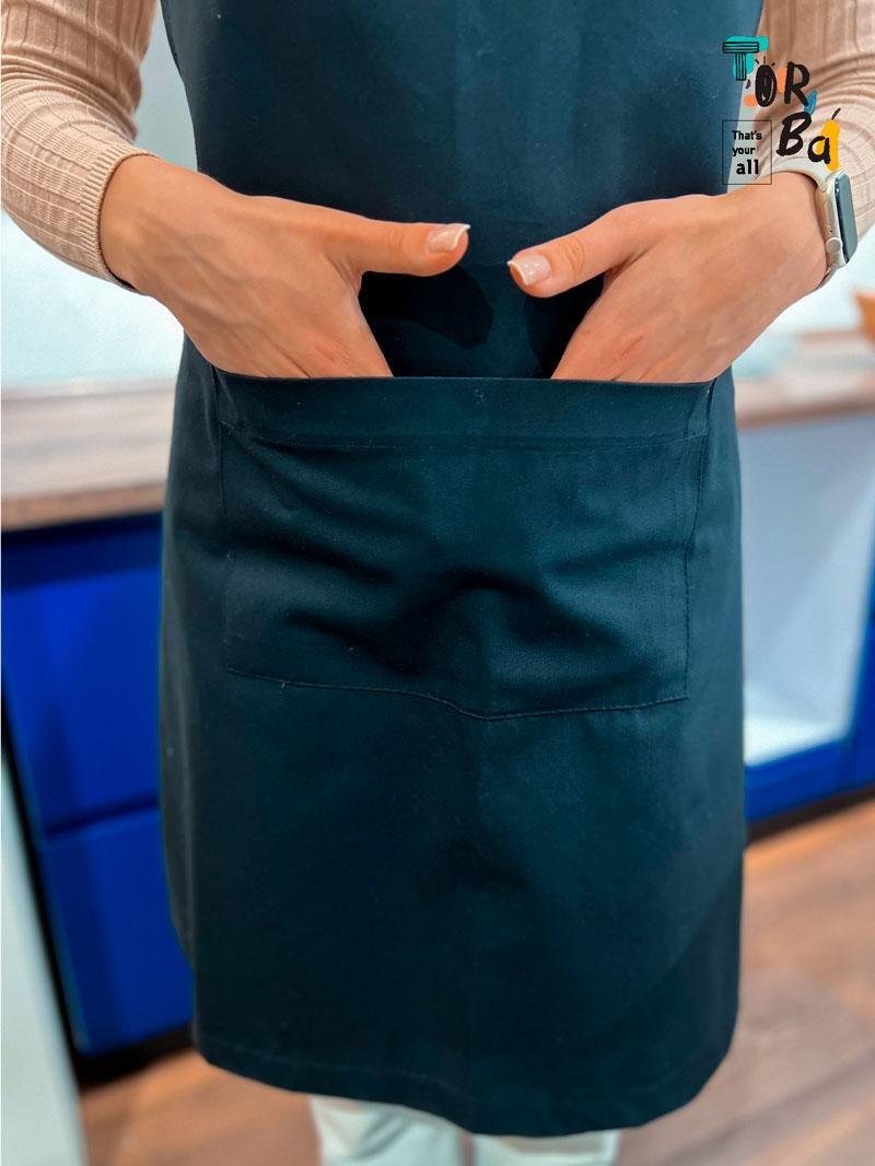 Фартук котоновый из черной саржи без печати