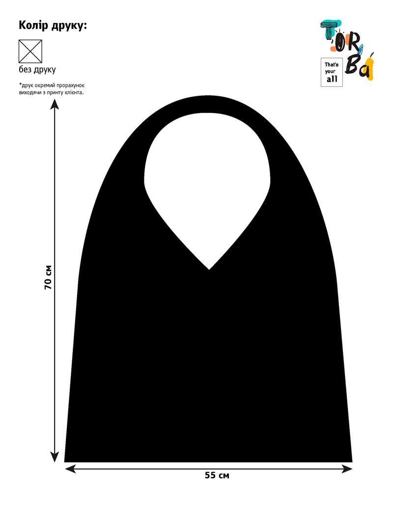 Большая сумка на плечо с цельнокройной ручкой двойной тканевой котонной без печати Размер: 55cм х 70см