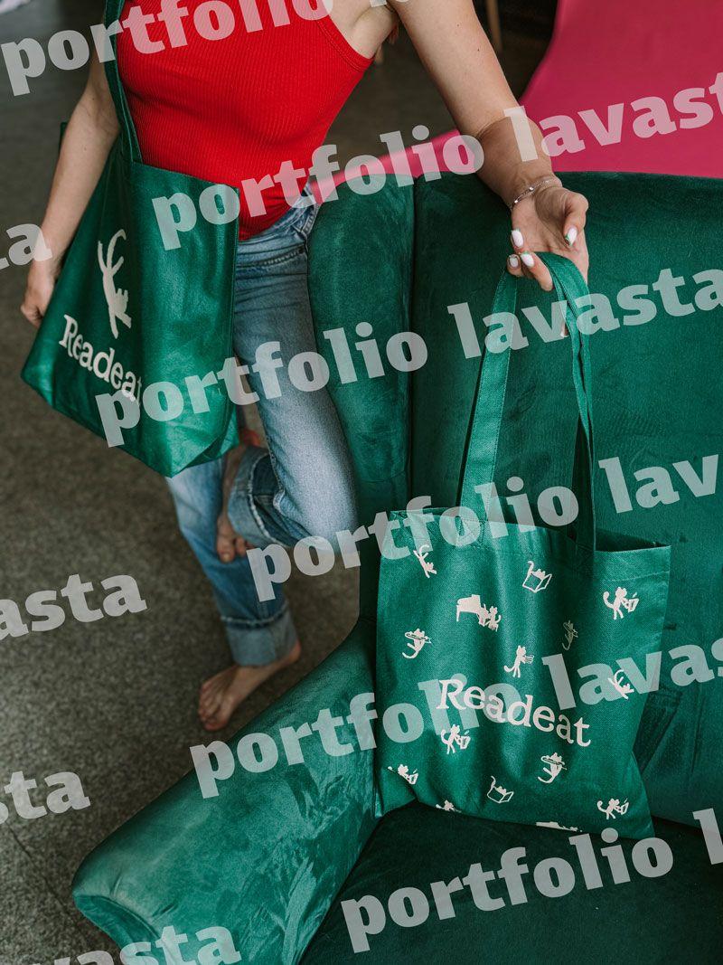 Шопер зі спанбонду з довгими ручками - легка неткана еко-сумка для покупок, промоакцій і щоденного використання без друку розмір: 35см × 38см