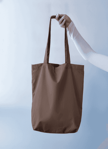 Vertical Water-Repellent Raincoat Fabric Tote Bag