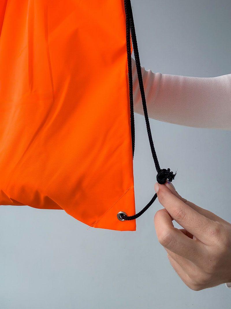 Спортивний рюкзак-мішок із плащівки на зав’язках - легкий водовідштовхувальний мішок для змінного взуття, спортзалу та щоденного використання, без друку розмір: 34см х 42см