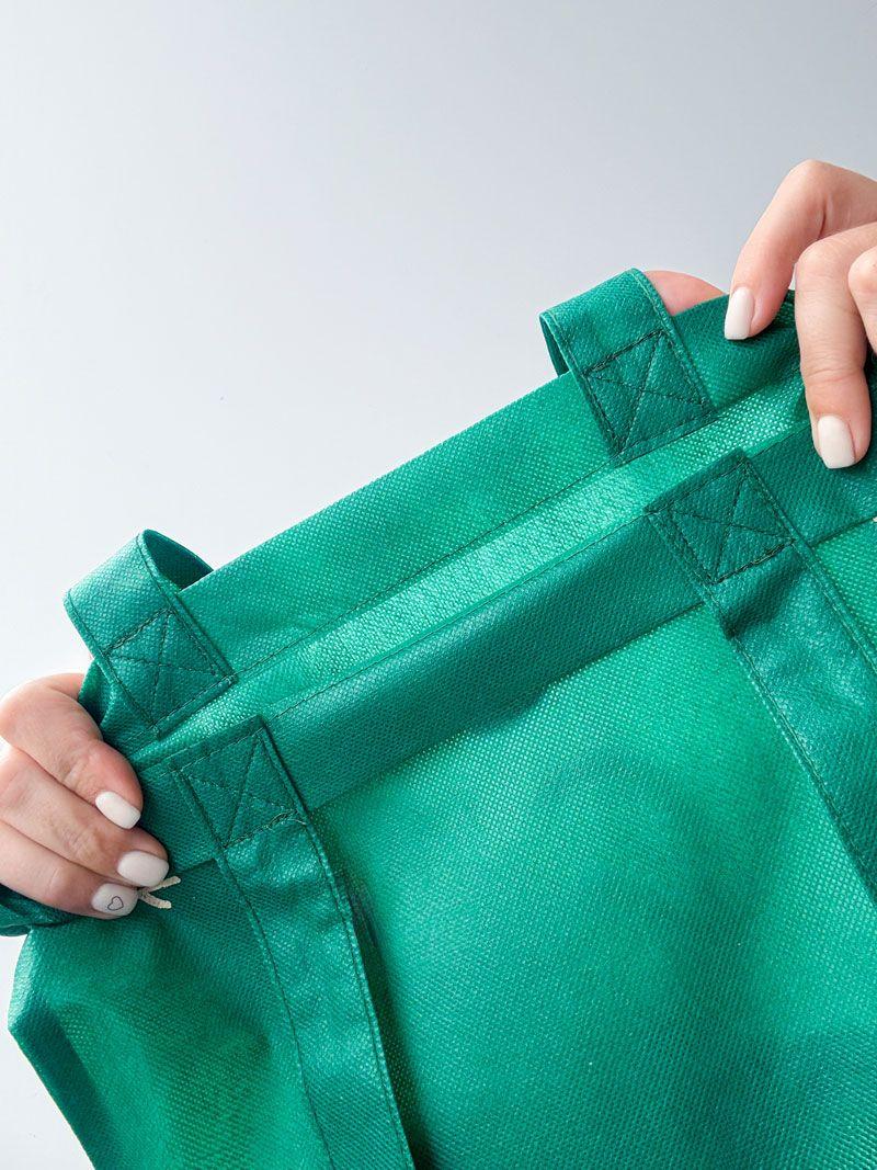 Шопер зі спанбонду з довгими ручками - легка неткана еко-сумка для покупок, промоакцій і щоденного використання без друку розмір: 35см × 38см