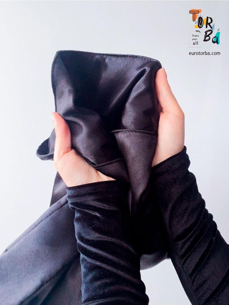 Сумка шопер из атласа с уплотненным дном и одной ручкой без печати Размер: 45cм х 35см х 7см