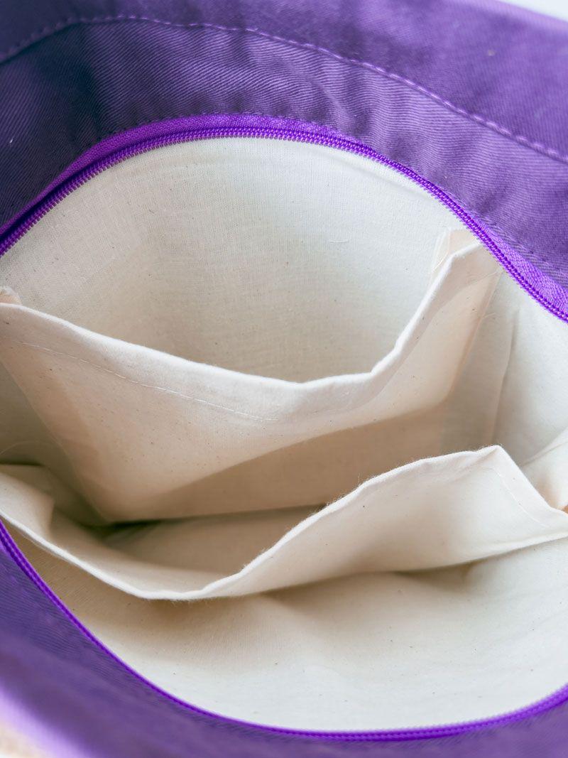 Шопер із саржі з зовнішньою кишенею та блискавкою - текстильна екосумка на щодень (кольори в асортименті) без друку, розмір: 35см х 38см х 7см