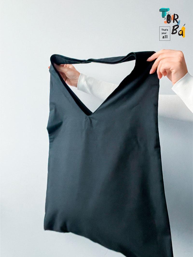 Шопер пирамида с двойной тканой с подкладкой без печати Размер: 55см х 70см