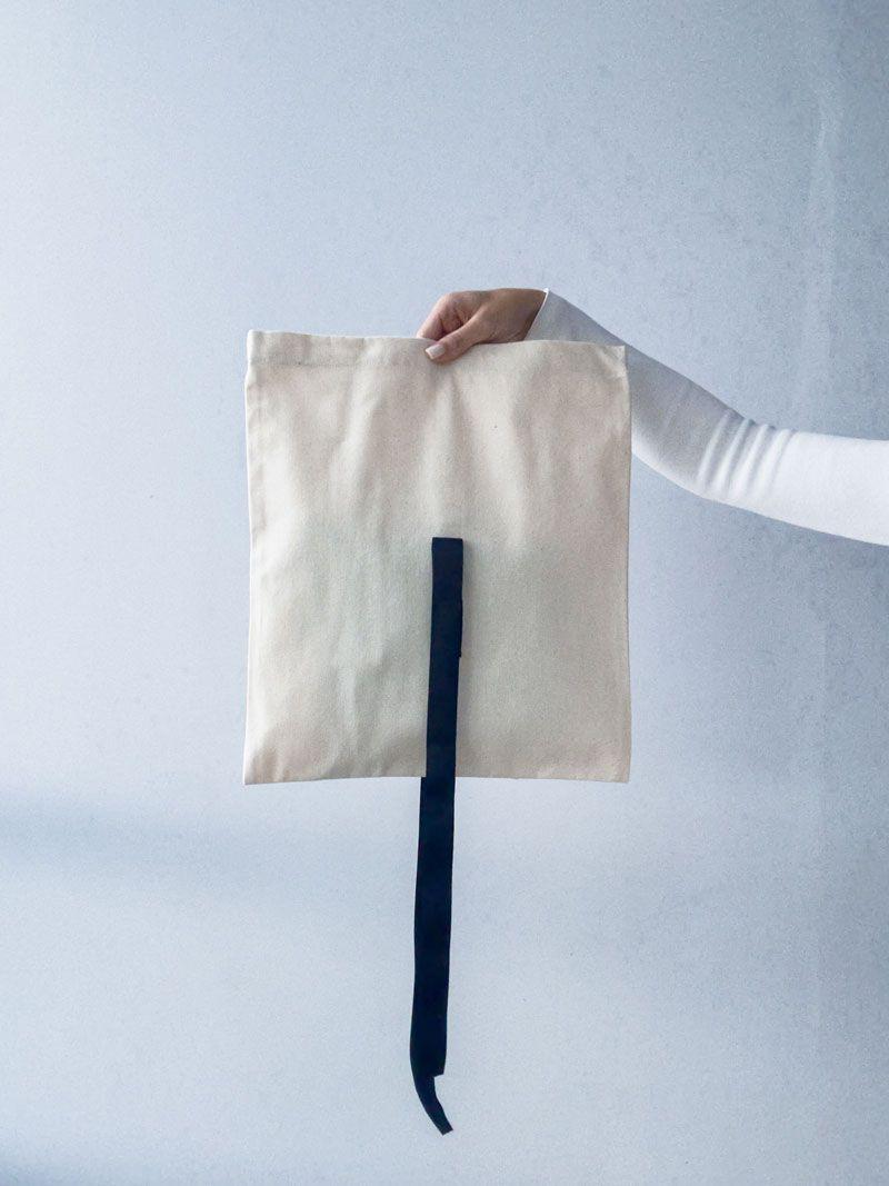 Подарунковий мішечок із саржі з бантом — екоупаковка для косметики, аксесуарів та подарунків без друку розмір: 35см х 30/40см