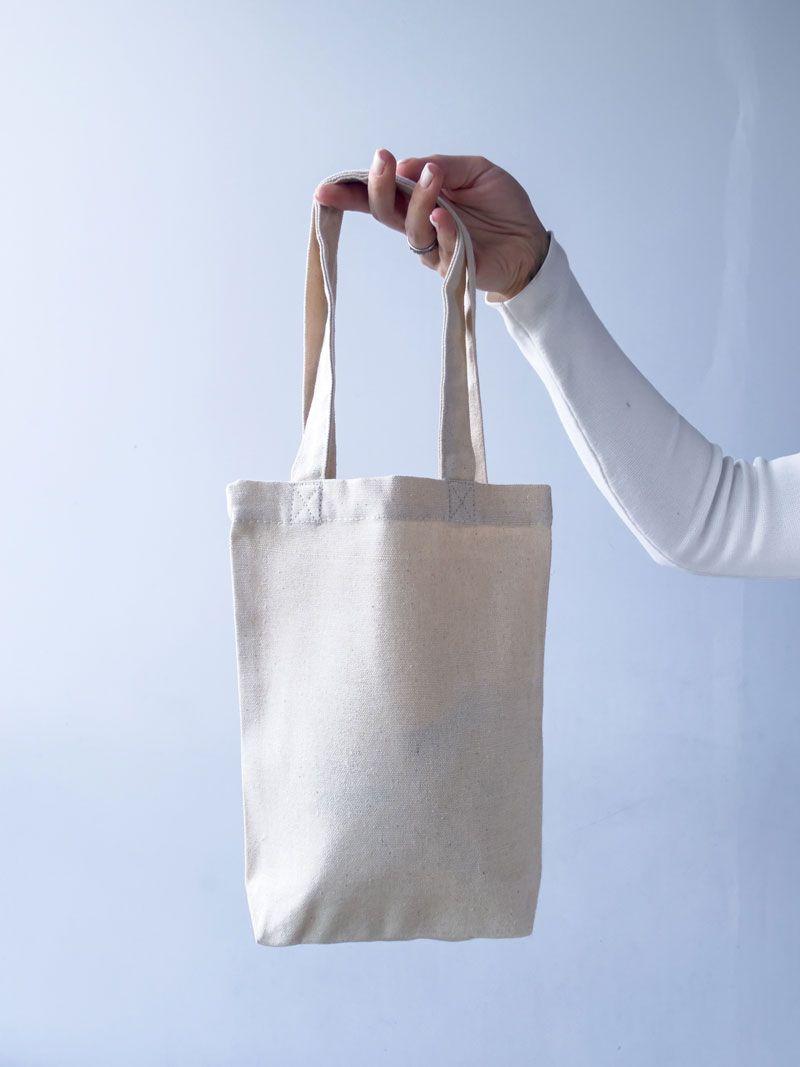 Сумка-шопер із двонитки з боковою вставкою та короткими ручками – міцна еко-сумка для покупок і щоденного використання без друку розмір: 20см х 25см х 5см