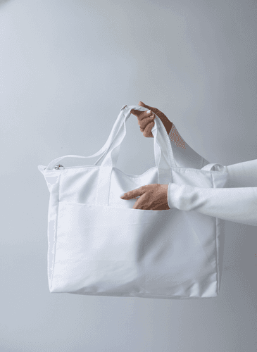 White Waterproof Insulated Lunch Bag