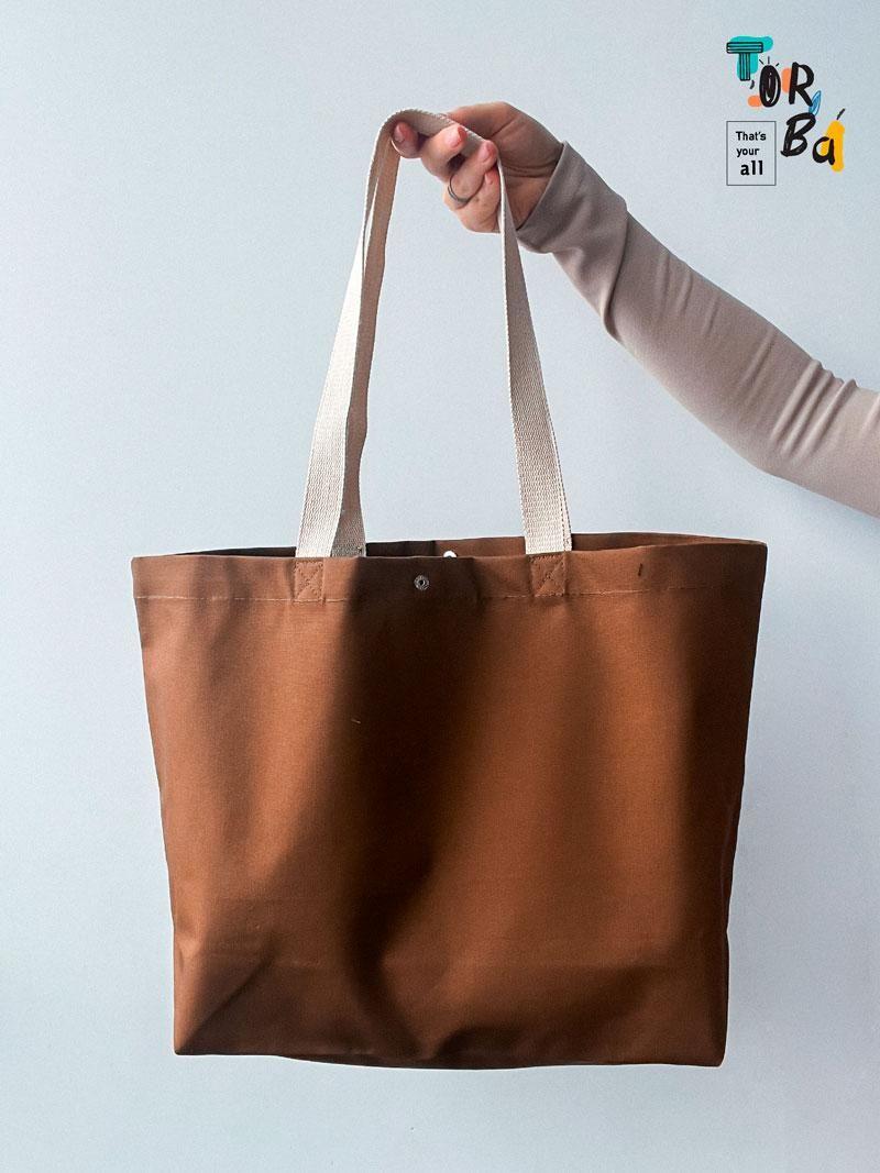 Шопер для покупок з екологічного матеріалу з кнопкою без друку