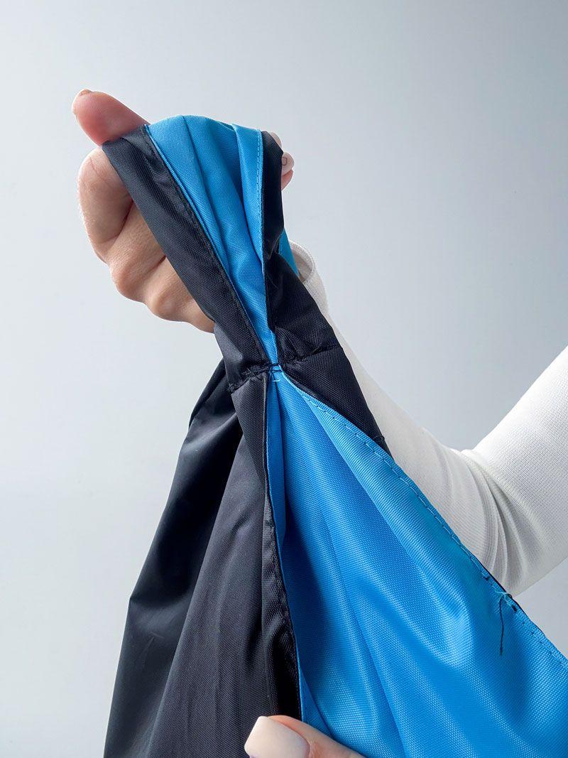 Сумка-пакет із плащівки з довгою моно-ручкою - легка водовідштовхувальна еко-сумка для покупок, подорожей та щоденного використання  без друку розмір: 40см х 65см