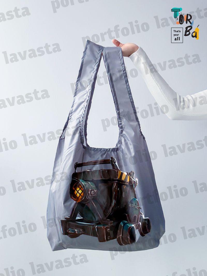 Легка та міцна сіра сумка-шопер, з широкими ручками, ідеальна для повсякденного використання, без друку, розмір: 37см х 77см