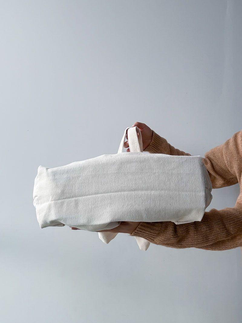 Мінімалістичний еко-рюкзак з натурального канвасу - стильний шопер-рюкзак для міста та покупок, без друку, розмір: 45см х 45см х 12см