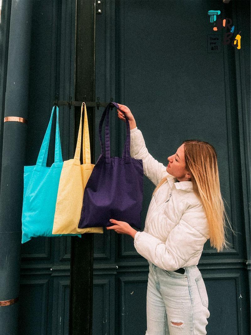 Кольорові торби з бязі без друку