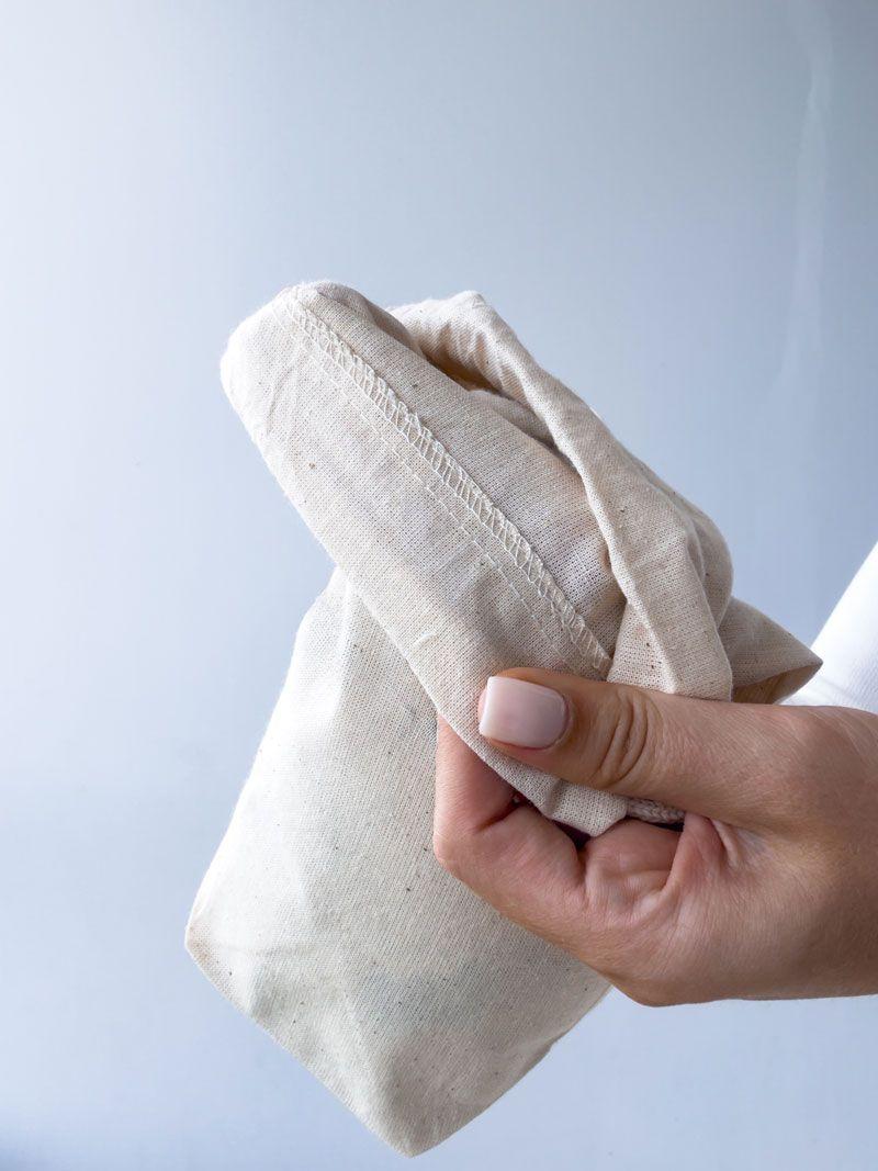 Мішечок із бязі з квадратним дном і бавовняним шнурком — натуральний тканинний пакет для пляшок та подарункового пакування без друку розмір: 17см х 22см х 9см