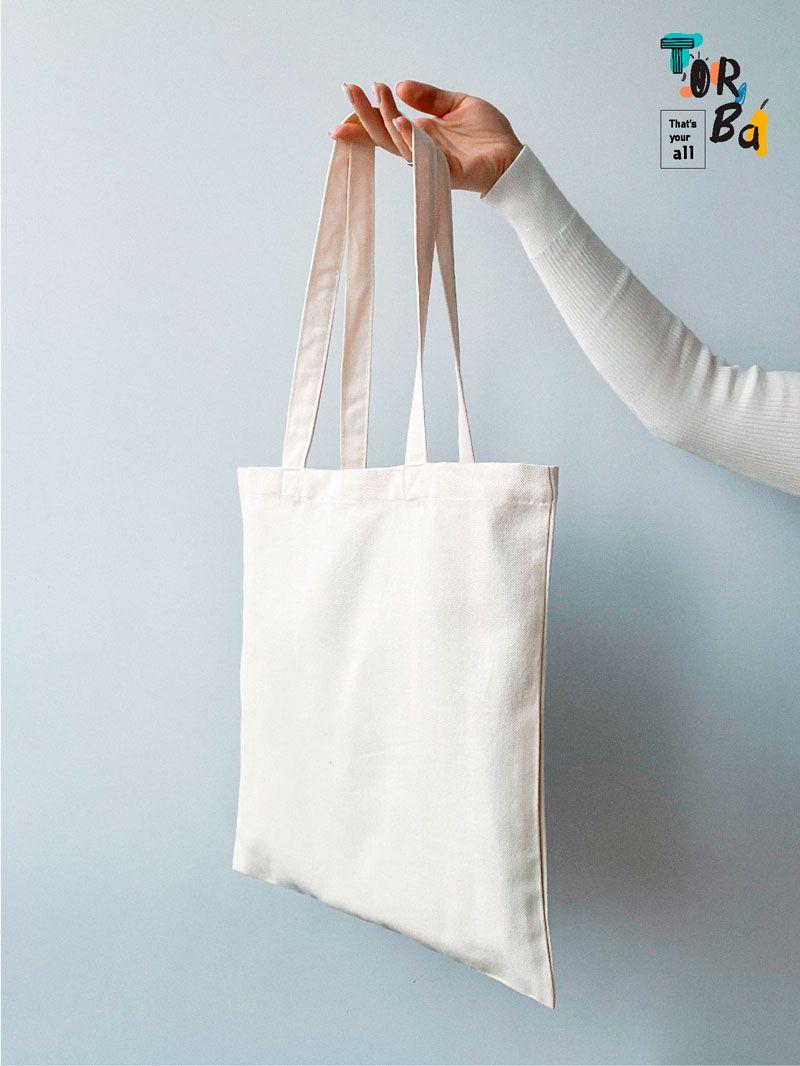 Сумка для покупок из саржи без печати Размер: 35 х 38 см