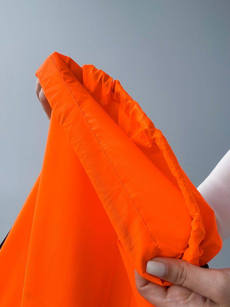 Спортивний рюкзак-мішок із плащівки на зав’язках - легкий водовідштовхувальний мішок для змінного взуття, спортзалу та щоденного використання, без друку розмір: 34см х 42см