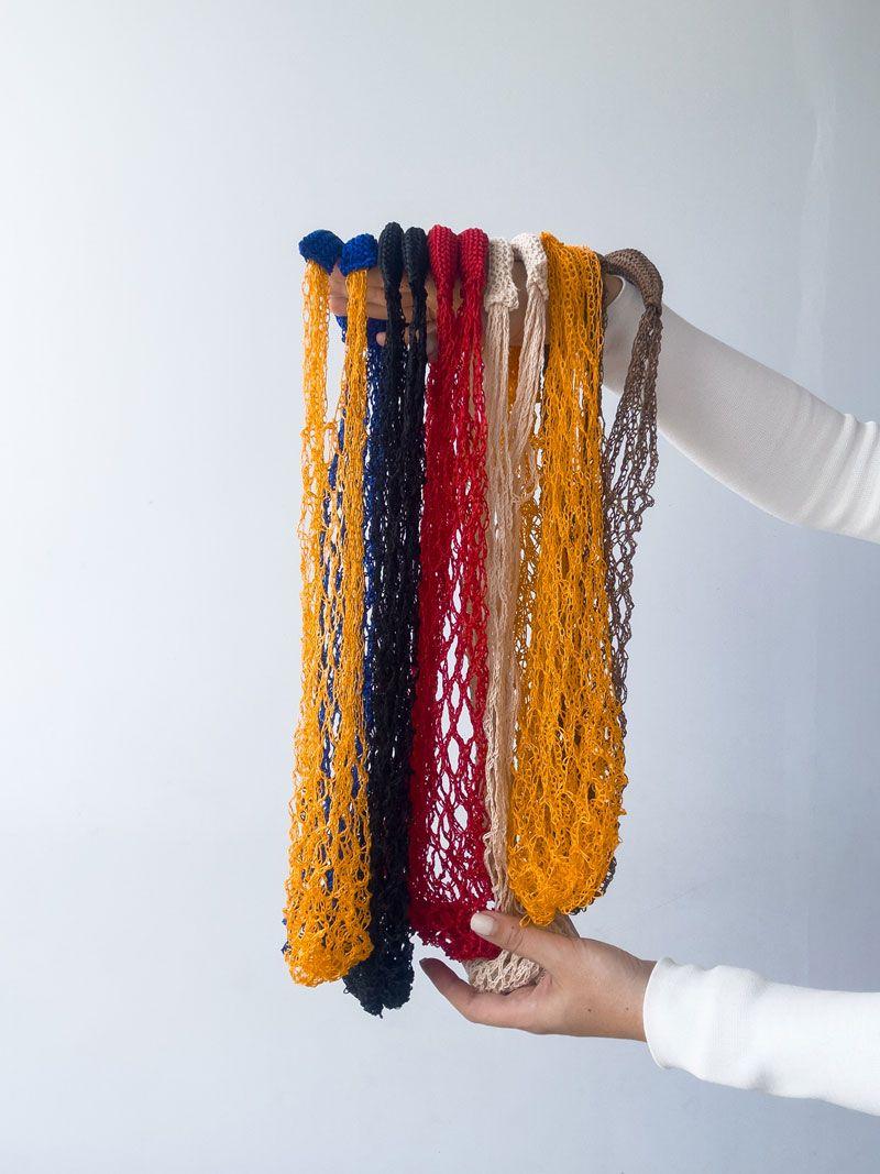 Авоська-сумка з міцного синтетичного шнура – легка сітка для покупок і зберігання (у різних кольорах) об'єм 10 літрів