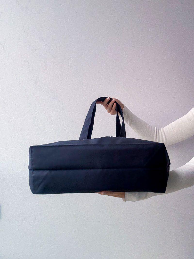 Темно-сіра шопер-сумка з саржі - міцна тканинна екосумка для покупок і щоденного без друку розмір: 50см х 35см х 15см