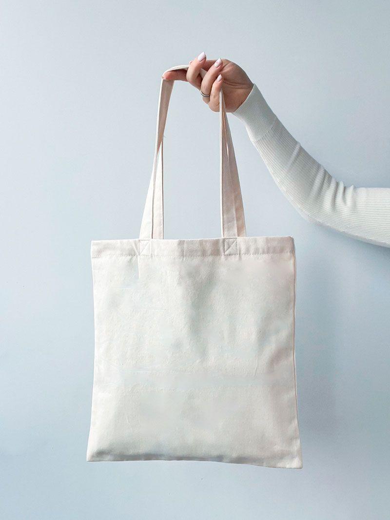 Сумка для покупок из саржи без печати Размер: 35 х 38 см