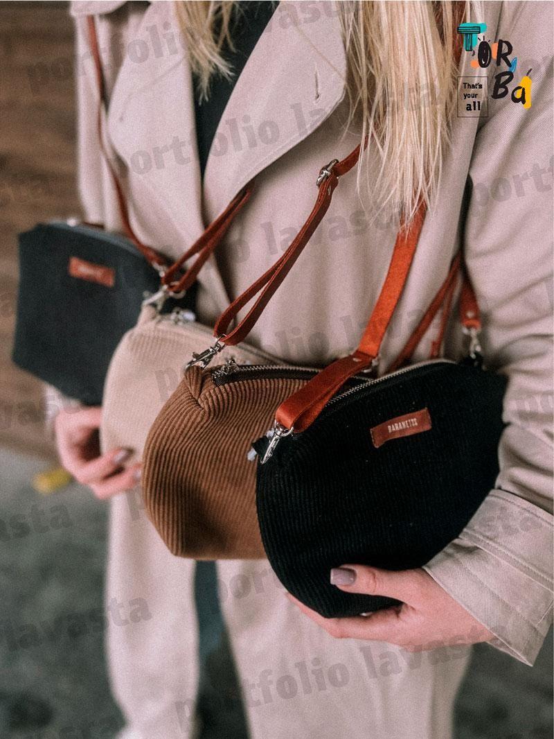 Сумочка з вельвету в асортименті без друку