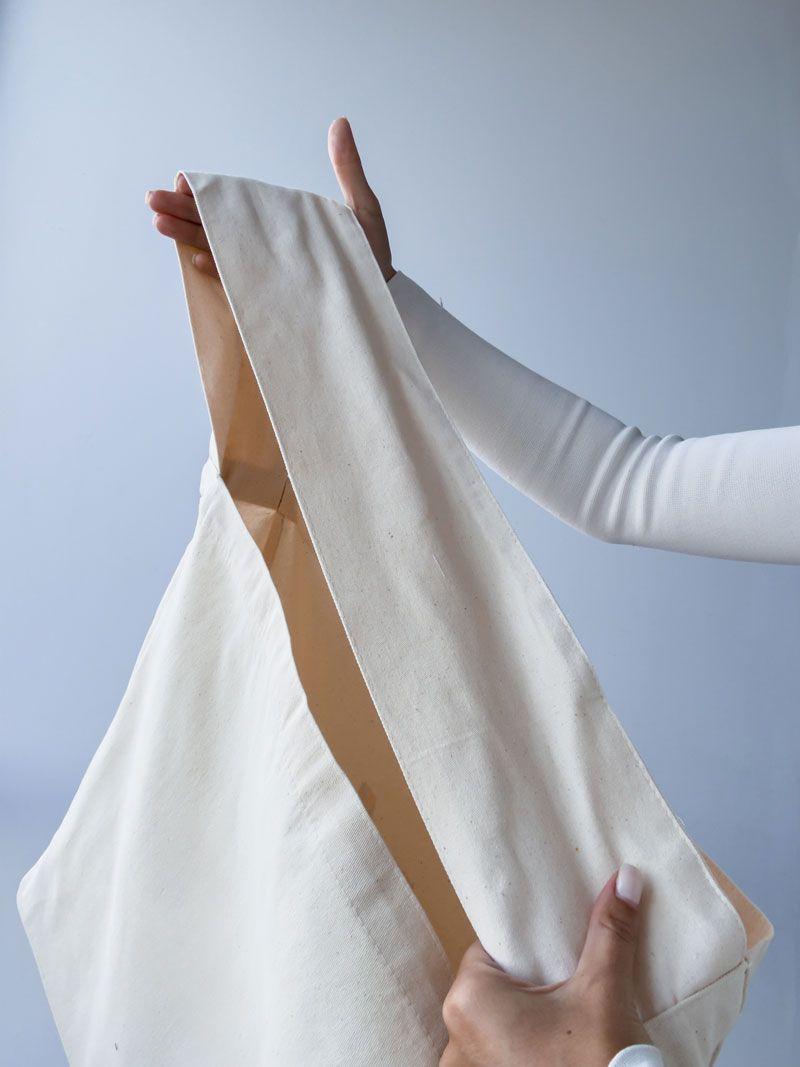 Шопер із саржі з широкою ручкою через плече — містка екосумка для покупок та щоденного використання без друку, розмір: 46см х 38см х 12см