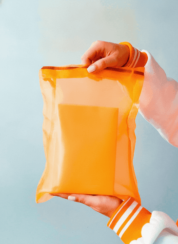 Orange Organza Pouch
