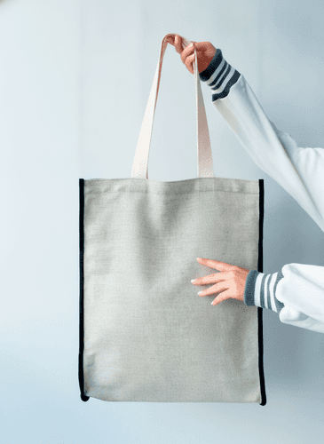 Canvas Tote Bag with Long Handles