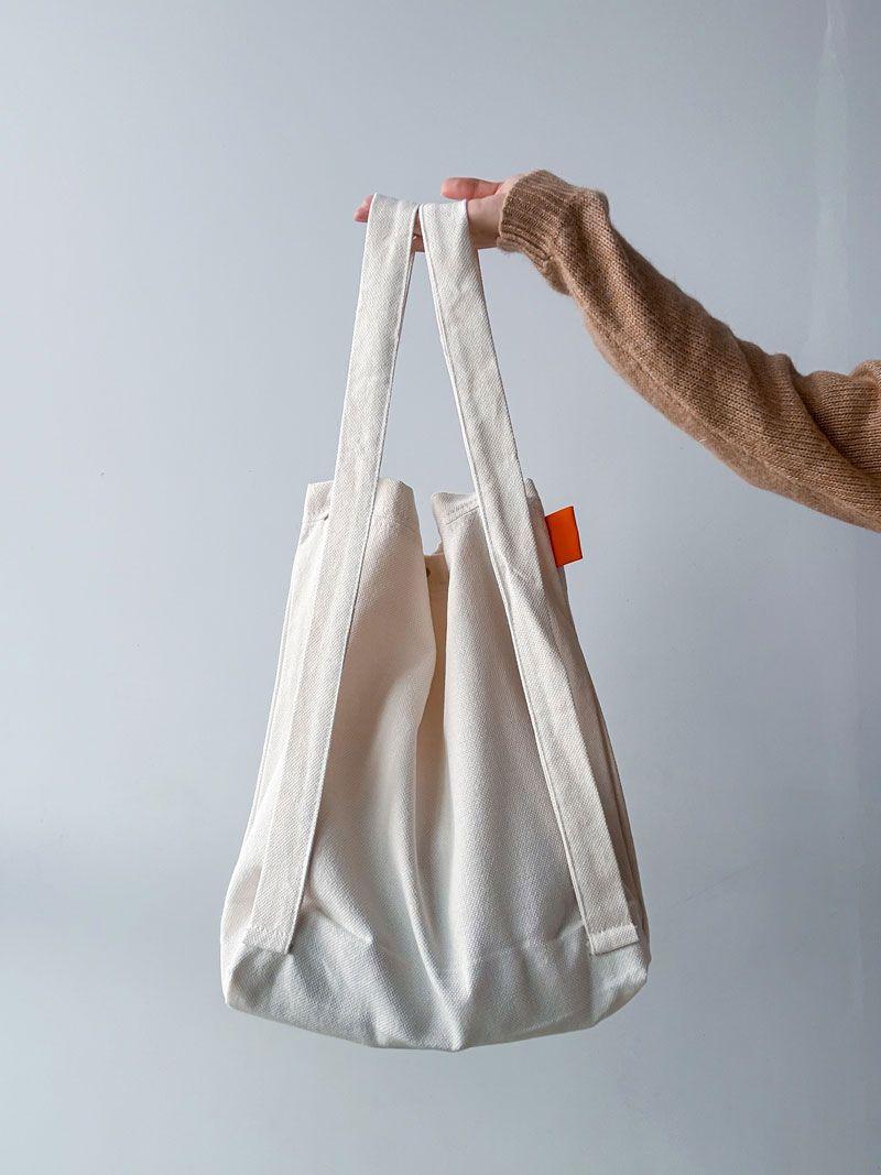 Мінімалістичний еко-рюкзак з натурального канвасу - стильний шопер-рюкзак для міста та покупок, без друку, розмір: 45см х 45см х 12см
