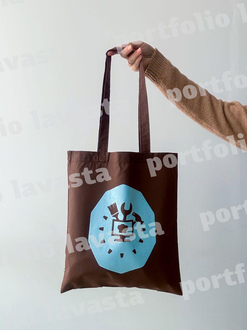 Класична еко-сумка без дна - базова багаторазова торбинка з ручками для покупок і повсякденного використання, без друку, розмір: 35см х 38см