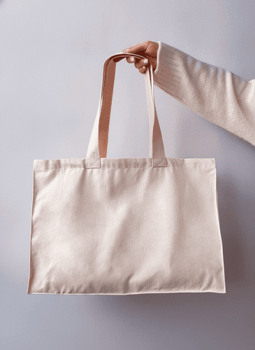 Heavyweight Cotton Tote with Webbing Handles