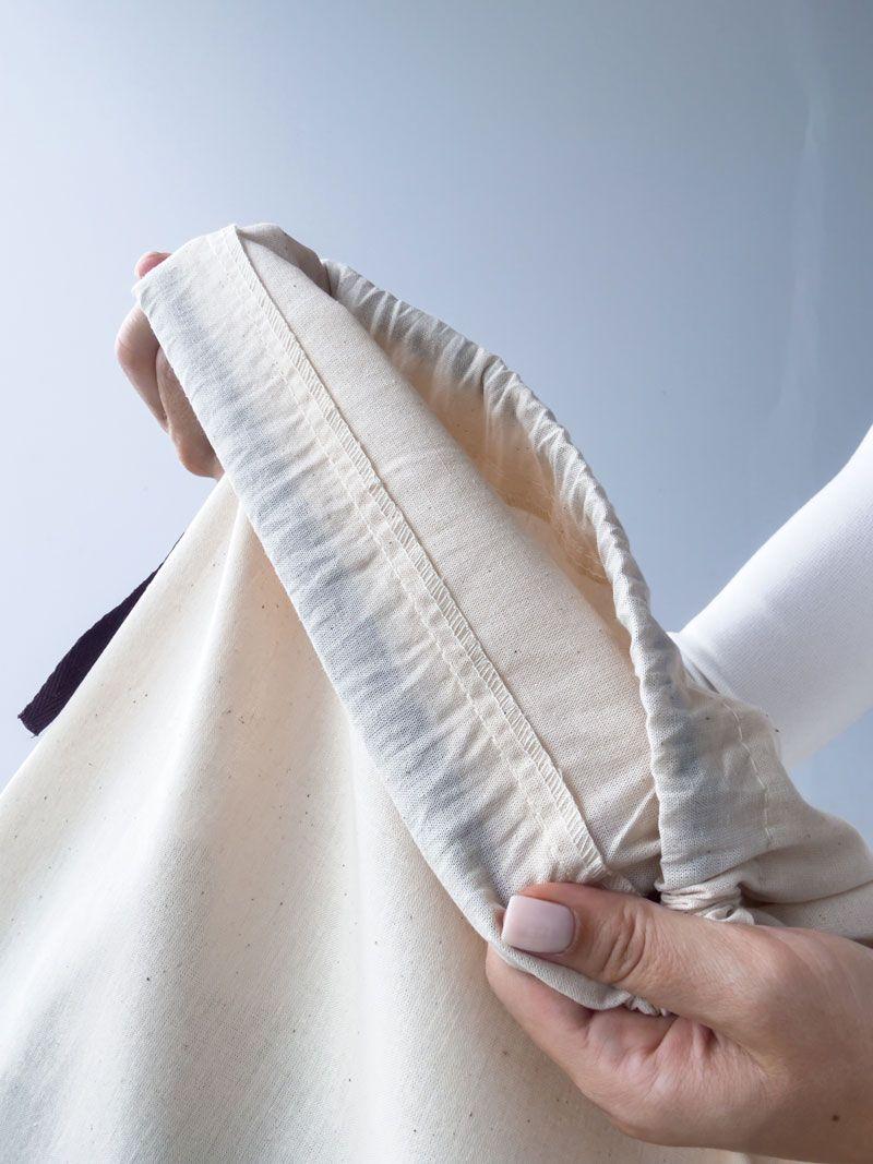 Мішечок із бязі на зав’язках — натуральний бавовняний пакет для зберігання та пакування без друку розмір: 40см х 50см