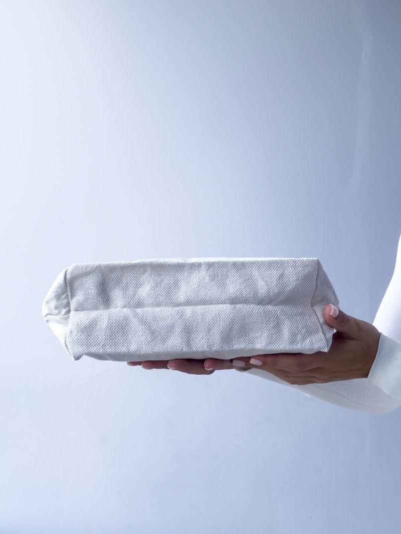 Косметичка з канвасу на блискавці — місткий еко-органайзер для косметики та аксесуарів без друку розмір: 35 см × 20 см × 10 см