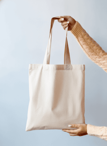 Cotton Tote Bag with Dove Print