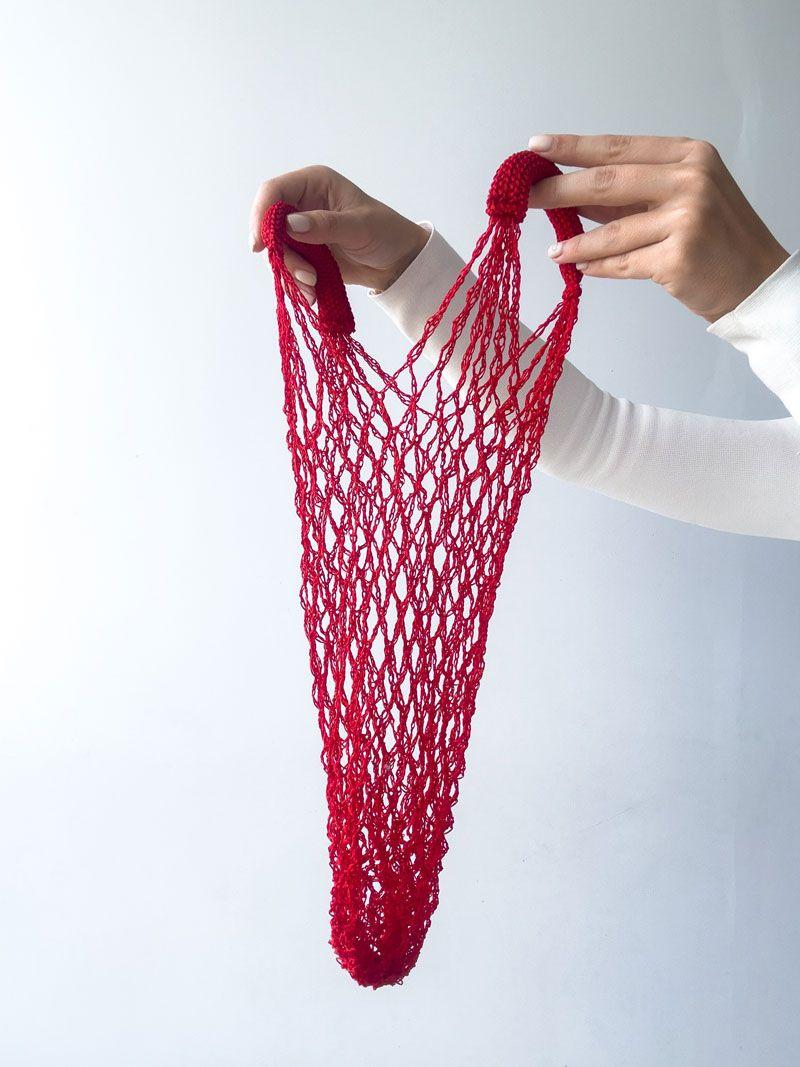 Авоська-сумка з міцного синтетичного шнура – легка сітка для покупок і зберігання (у різних кольорах) об'єм 10 літрів