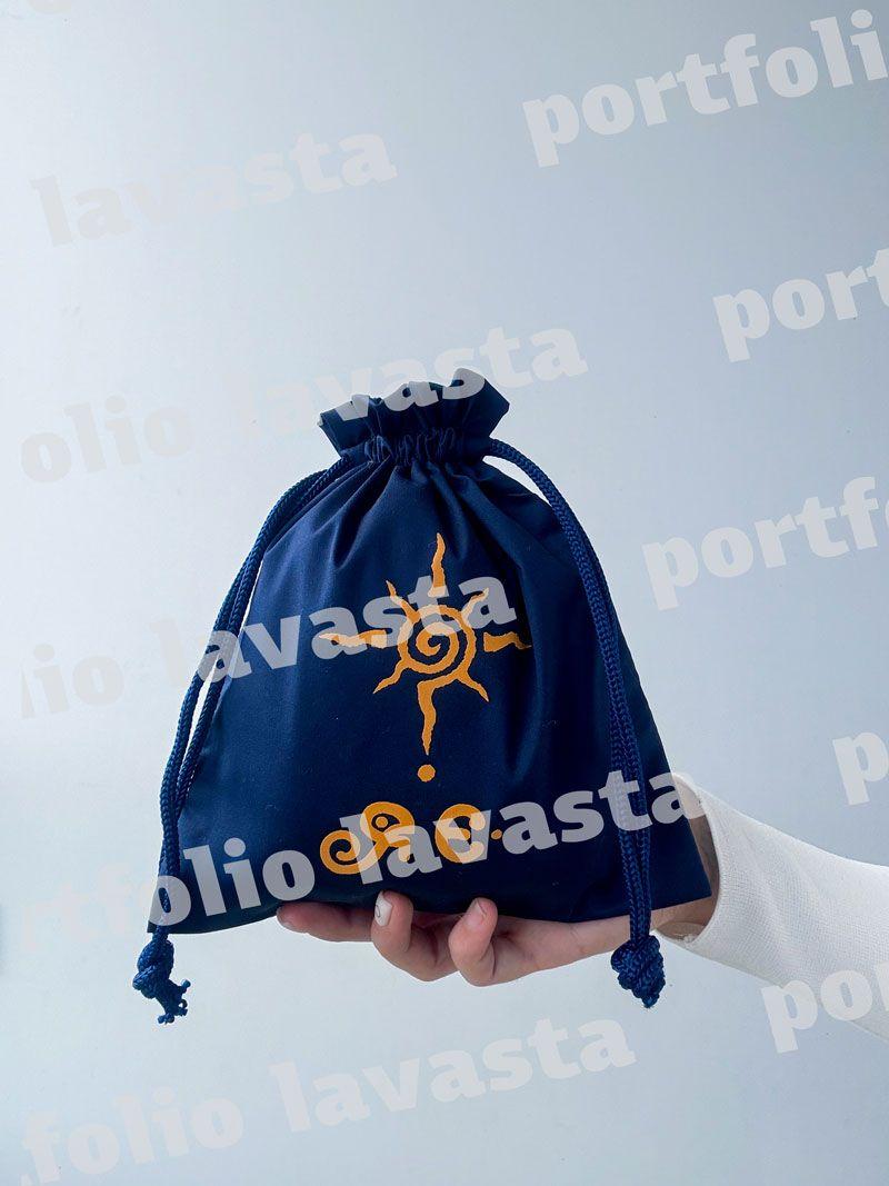 Мешочек из саржи с затягиванием с двух сторон - компактный тканевый мешок из плотного хлопка для хранения, упаковки и подарков без печати размер: 21см х 22см