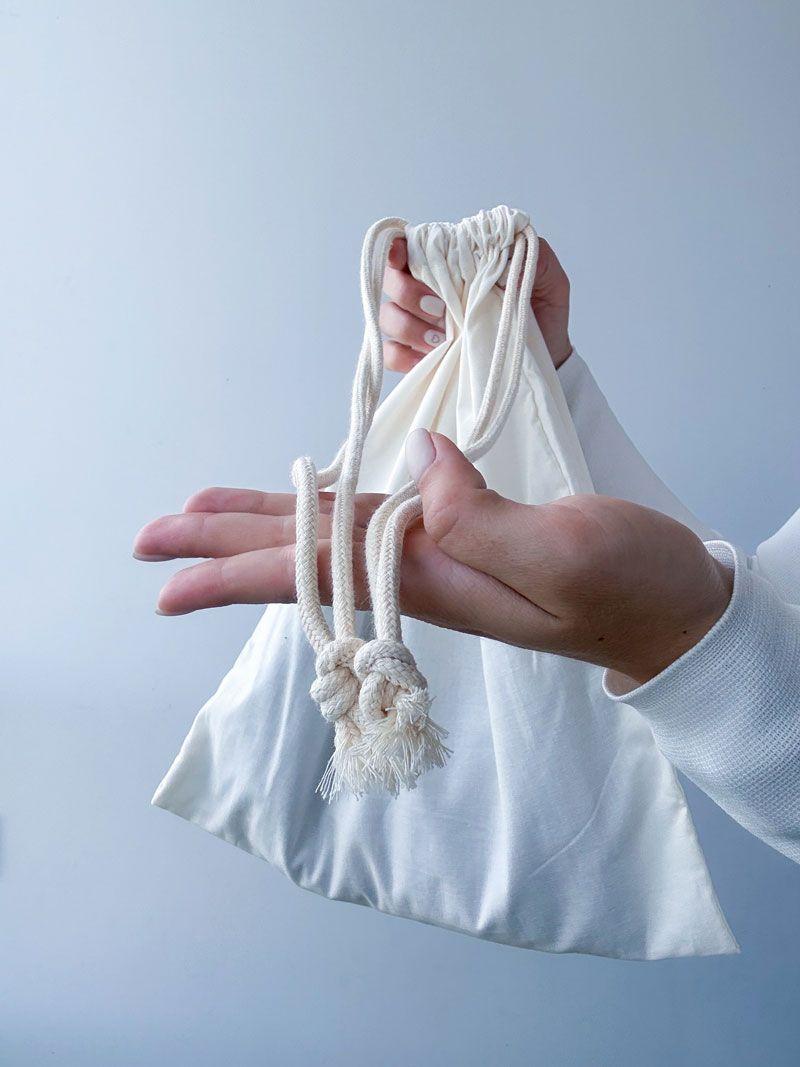 Рюкзак-мішок із натуральної бязі - екосумка на шнурках для зберігання, покупок і щоденного використання, без друку розмір: 30см х 35см