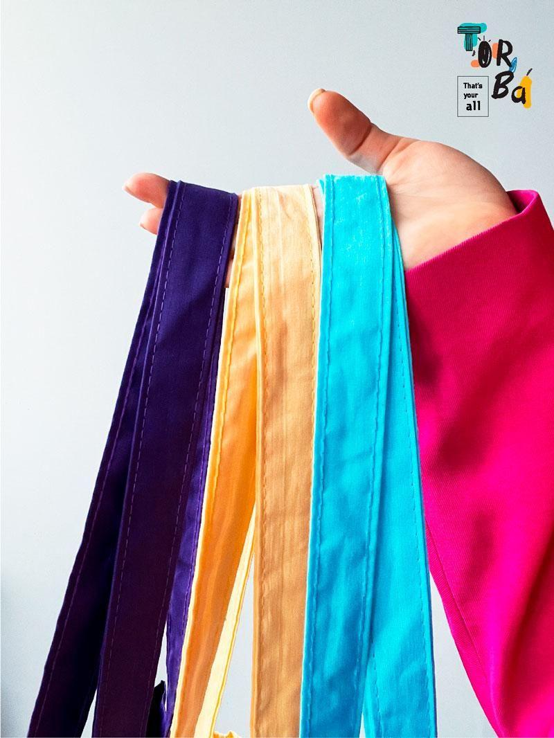 Кольорові торби з бязі без друку