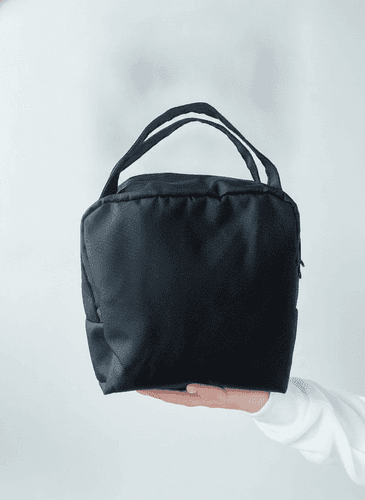 Black Horizontal Insulated Lunch Bag