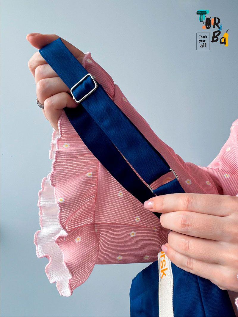 Сумка из саржи с ручкой почтальон и внешним карманом без печати Размер: 35см х 38см х 7см