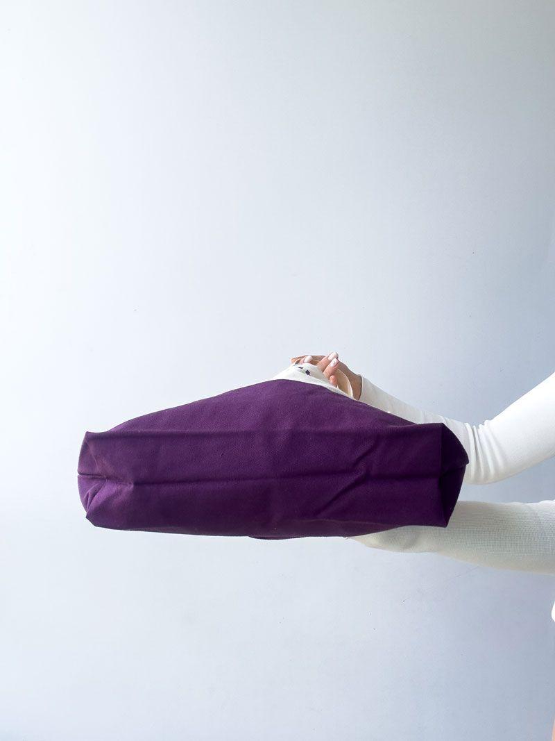 Шопер із саржі з зовнішньою кишенею та блискавкою - текстильна екосумка на щодень (кольори в асортименті) без друку, розмір: 35см х 38см х 7см