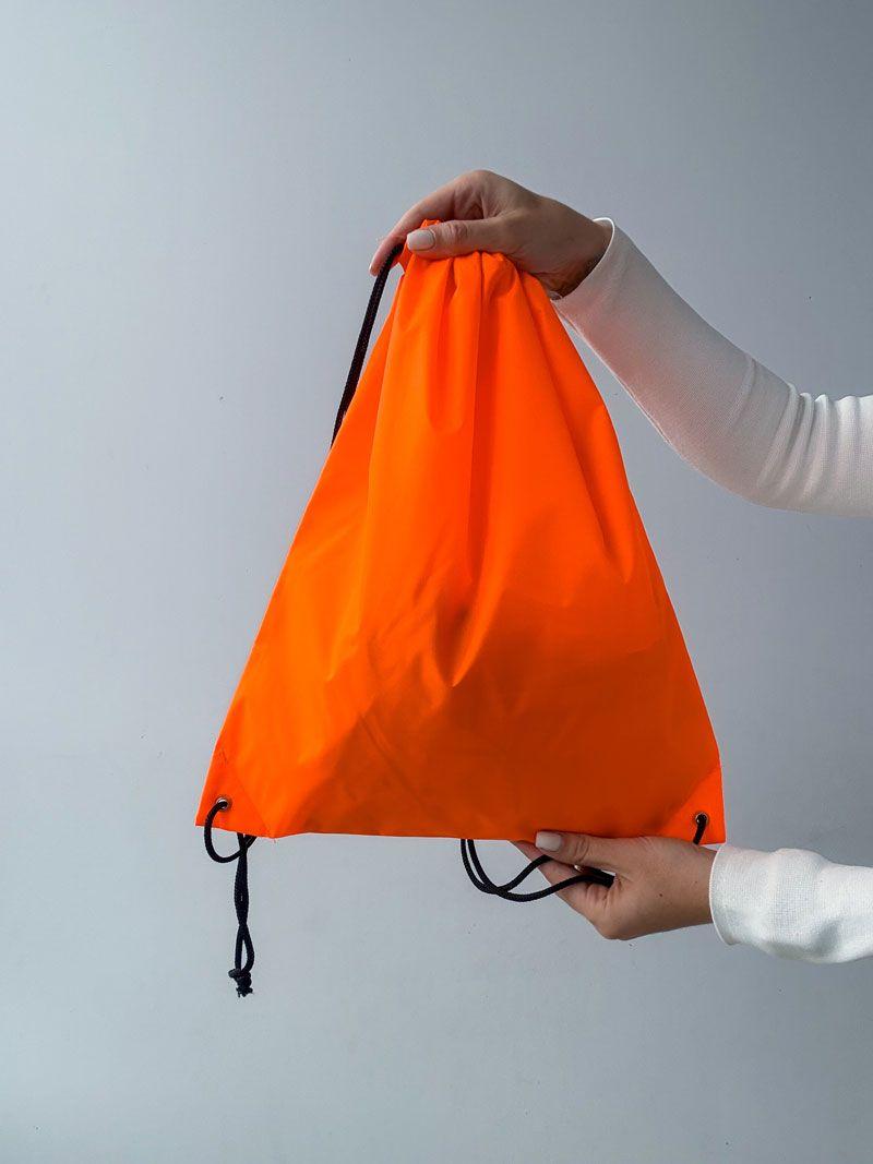 Спортивний рюкзак-мішок із плащівки на зав’язках - легкий водовідштовхувальний мішок для змінного взуття, спортзалу та щоденного використання, без друку розмір: 34см х 42см
