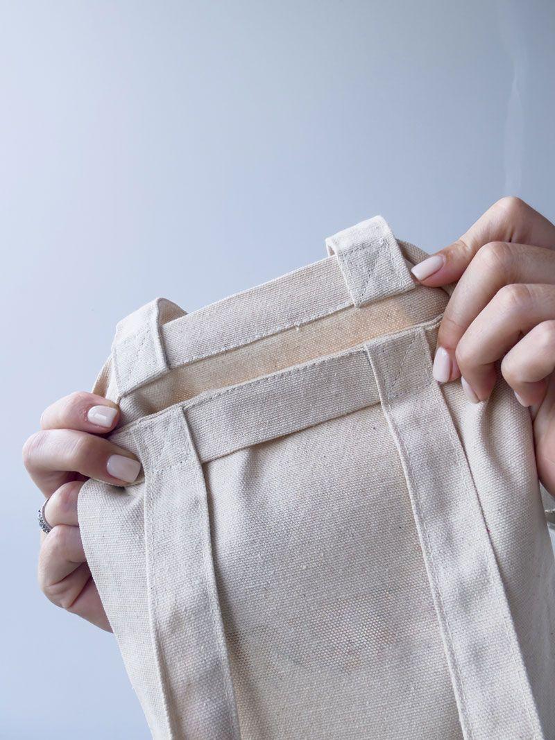 Сумка-шопер із двонитки з боковою вставкою та короткими ручками – міцна еко-сумка для покупок і щоденного використання без друку розмір: 20см х 25см х 5см