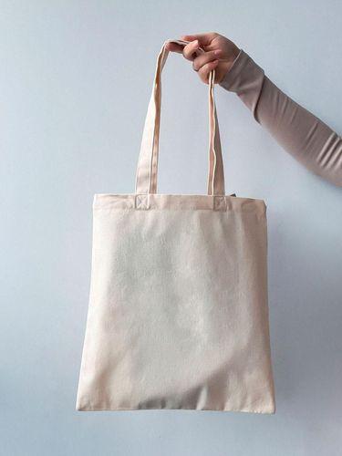 Эко сумка для ежедневного использования под лен без печати Размер: 36см х 40см