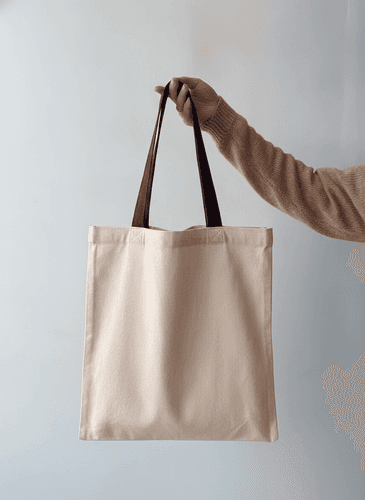 Heavy Cotton Tote Bag, Long Handles