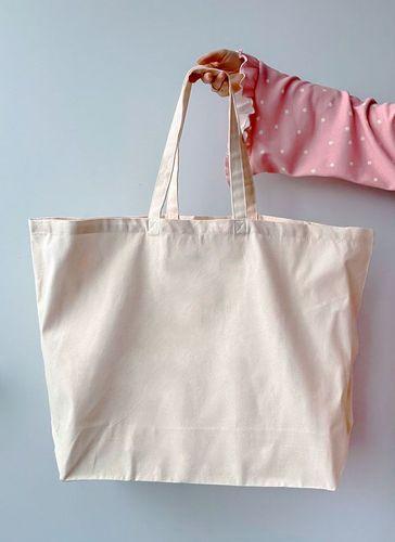 Большая сумка светло - бежевая полупанама, идеальная для покупок и повседневного использования. Cтильний выбор без печати Размер: 70cм х 50см х 30см