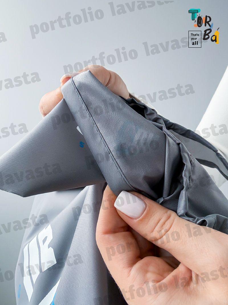 Легка та міцна сіра сумка-шопер, з широкими ручками, ідеальна для повсякденного використання, без друку, розмір: 37см х 77см