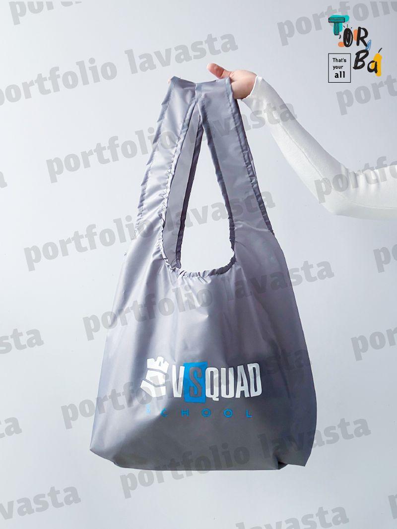 Легка та міцна сіра сумка-шопер, з широкими ручками, ідеальна для повсякденного використання, без друку, розмір: 37см х 77см