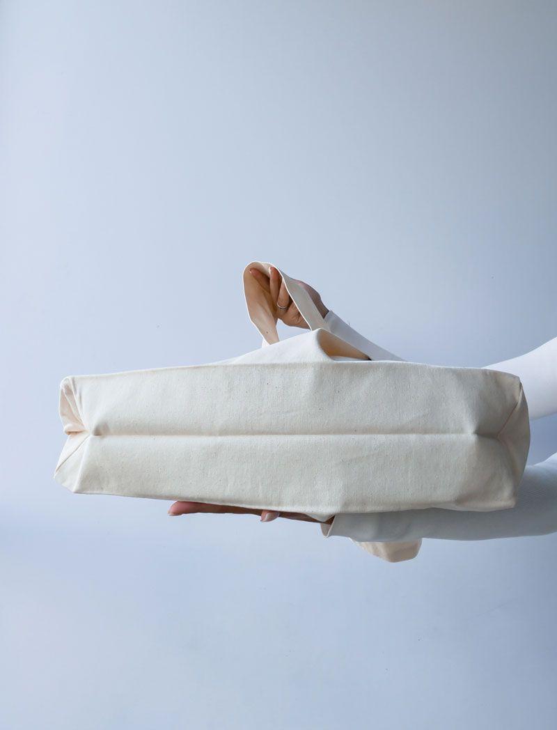 Шопер із саржі з широкою ручкою через плече — містка екосумка для покупок та щоденного використання без друку, розмір: 46см х 38см х 12см